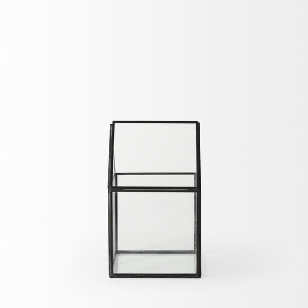 Sikes Black 10-Inch Height Small Glass Terrarium Box, image 3