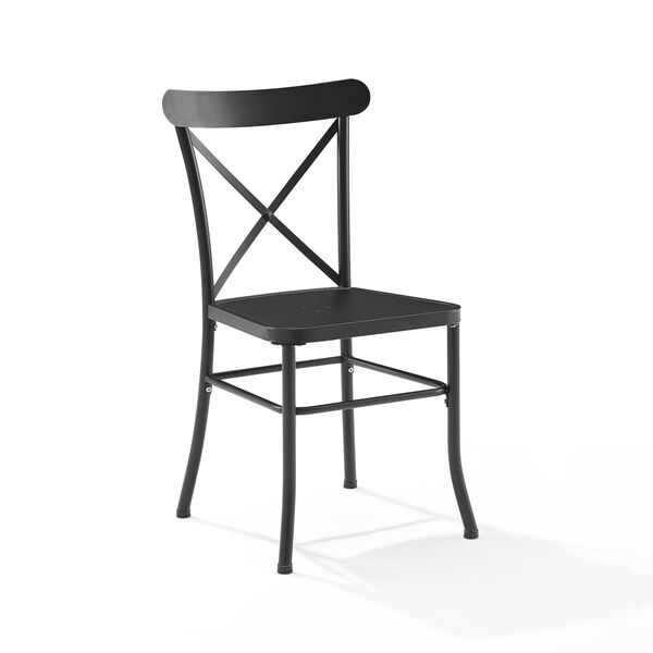 Astrid Matte Black Indoor and Outdoor Dining Chair, Set of Two, image 4