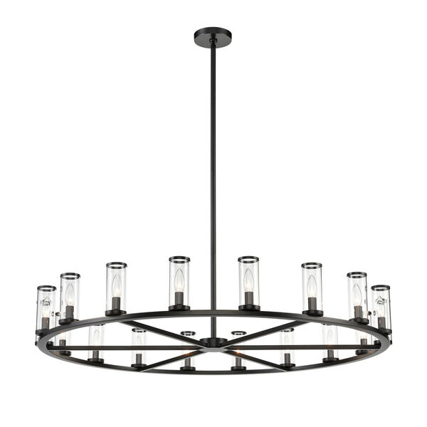 Revolve Urban Bronze 18-Light Chandelier with Clear Glass, image 1