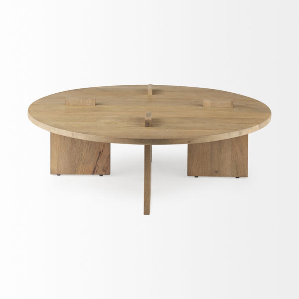 Aida Natural Brown Round Coffee Table, image 2