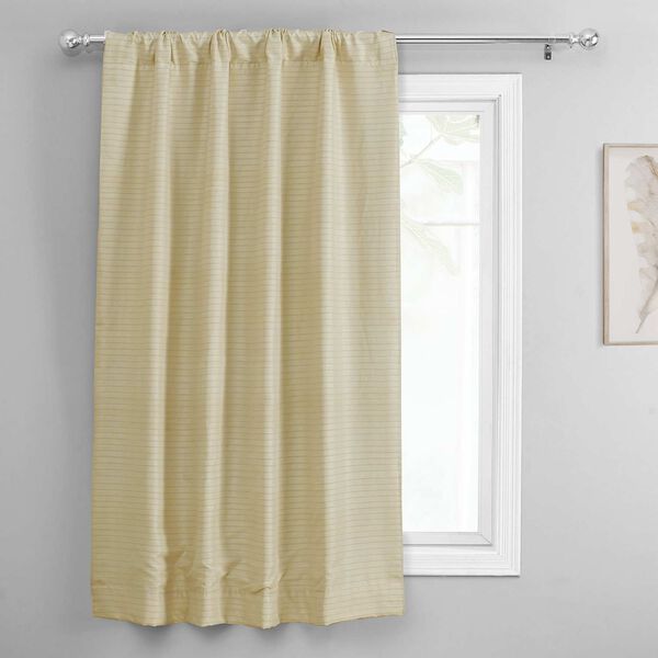 Champagne Beige Hand Weaved Cotton Tie-Up Window Shade Single Panel, image 5