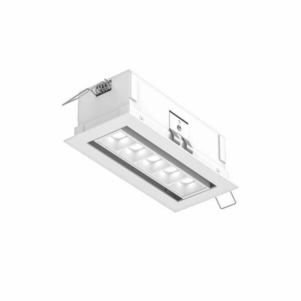 White Five-Light Microspot Adjustable LED Recessed Down Light, image 1