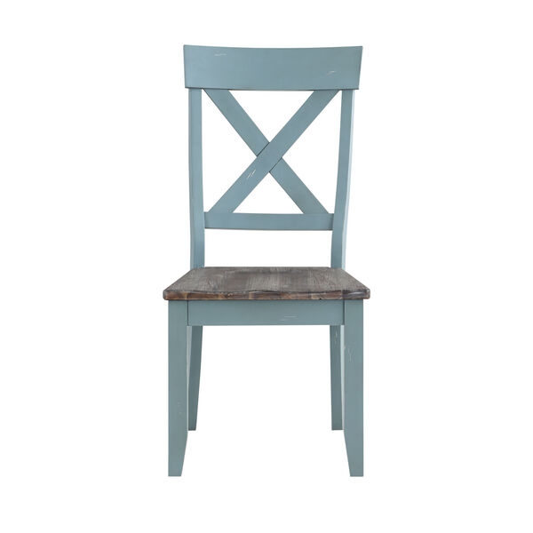 Bar Harbor Blue Crossback Dining Chair, Set of 2, image 2