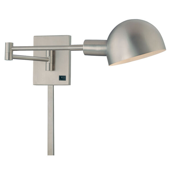 P3 Brushed Nickel Swing Arm Wall Lamp, image 1