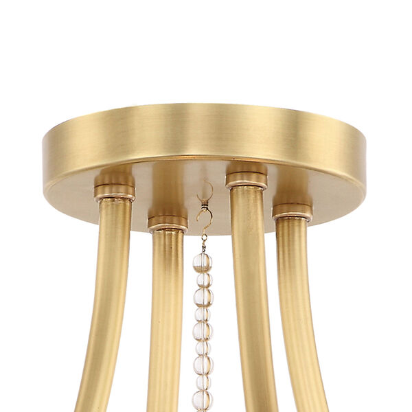 Clover Four-Light Aged Brass Ceiling Mount, image 3