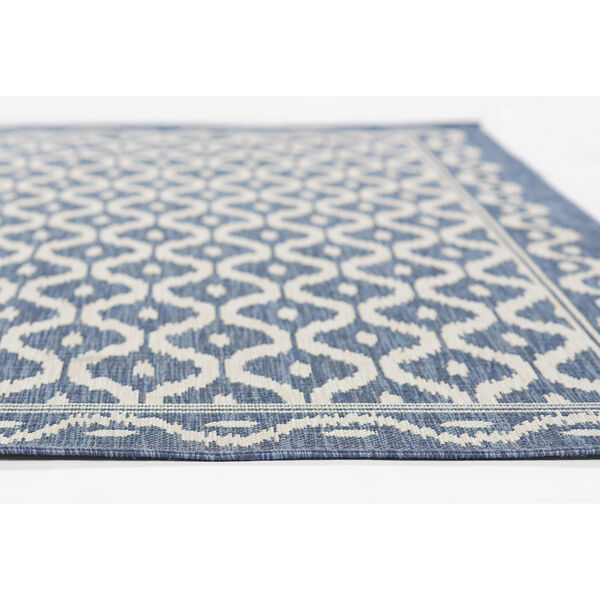 Riviera Blue and White Indoor/Outdoor Rug, image 4