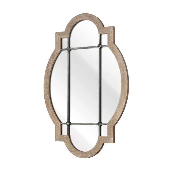 Odette Wood Tone and Black 21 x 32-Inch Wall Mirror, image 2