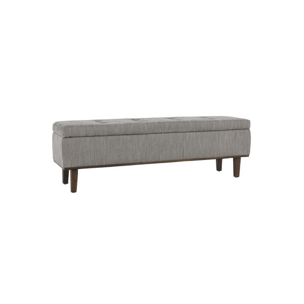 Louise Gray Tufted Storage Bench, image 4