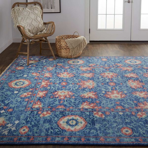 Beall Blue Red Area Rug, image 4