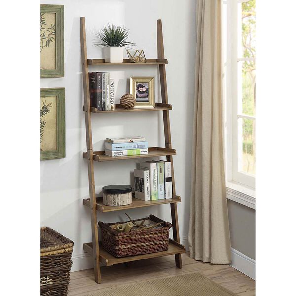 American Heritage Driftwood Bookshelf Ladder, image 1