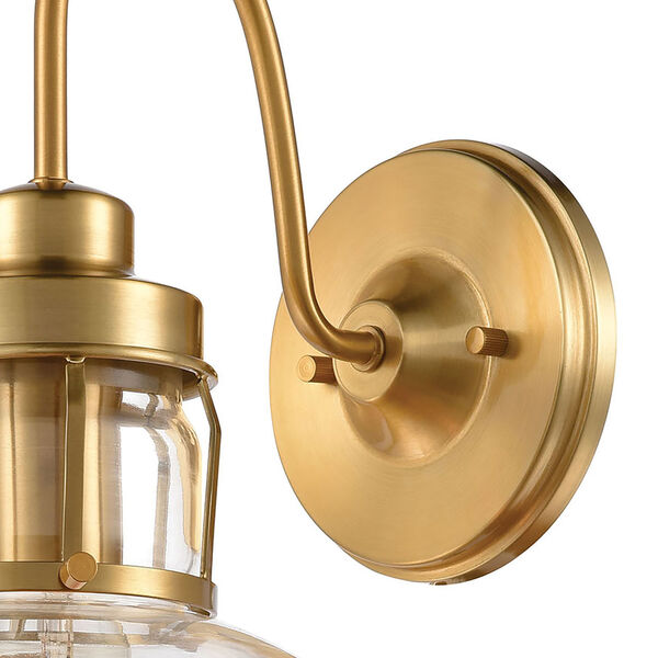 Manhattan Boutique Brushed Brass One-Light Wall Sconce, image 6