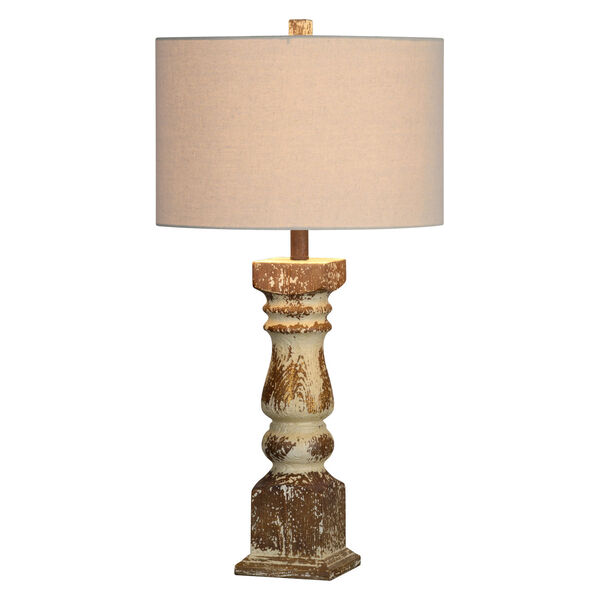 Prescott Distressed White One-Light 30-Inch Table Lamp Set of Two, image 1