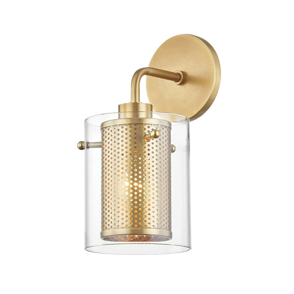 Elanor Aged Brass One-Light Wall Sconce, image 1