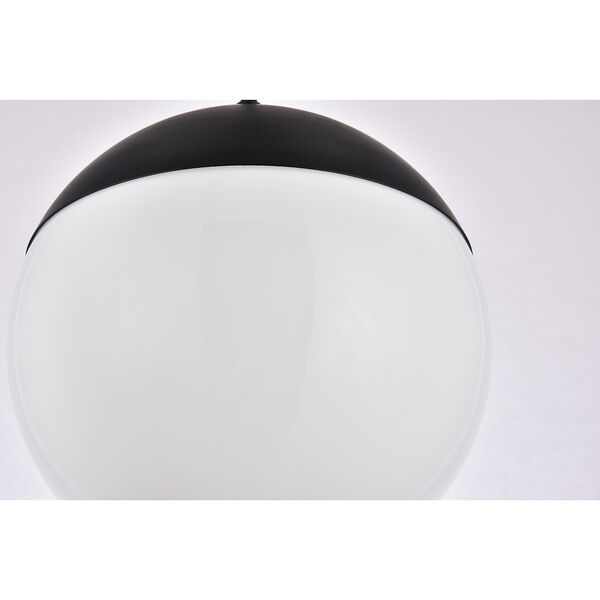 Eclipse Black and Frosted White 10-Inch One-Light Pendant, image 6