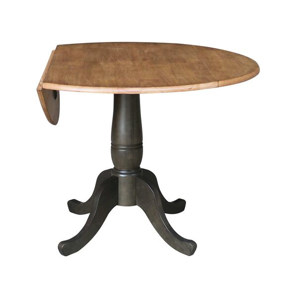 Hickory Washed Coal Round Dual Drop Leaf Dining Table, image 4