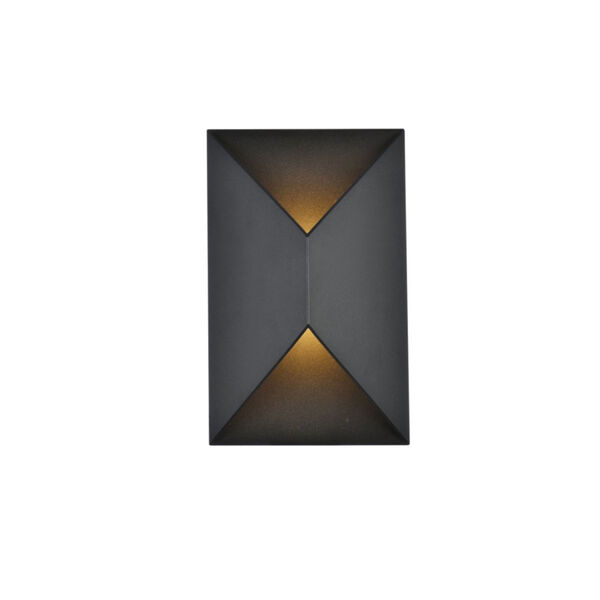 Raine Black 240 Lumens 16-Light LED Outdoor Wall Sconce, image 1