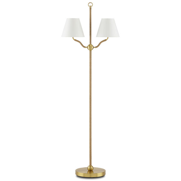 Sirocco Antique Brass Two-Light Floor Lamp, image 2