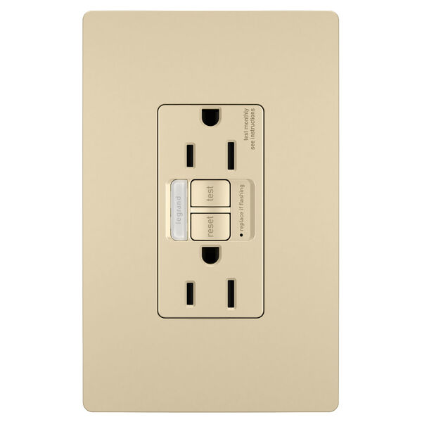 Ivory Combination Tamper-Resistant 15A Self-Test Night Light GFCI, image 3