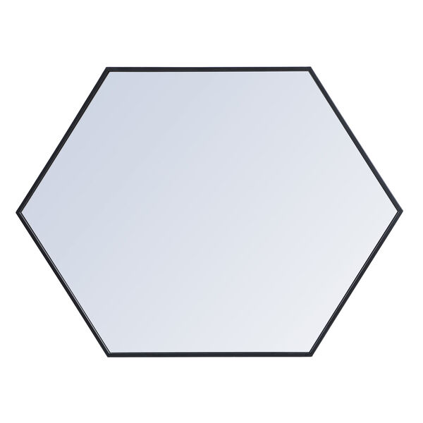 Eternity Black 30-Inch Hexagon Mirror, image 6