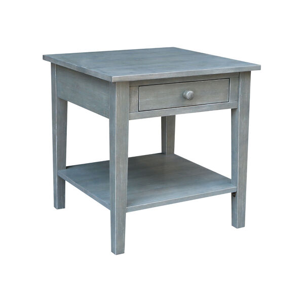 Spencer Antique Washed Heather Gray End Table, image 1