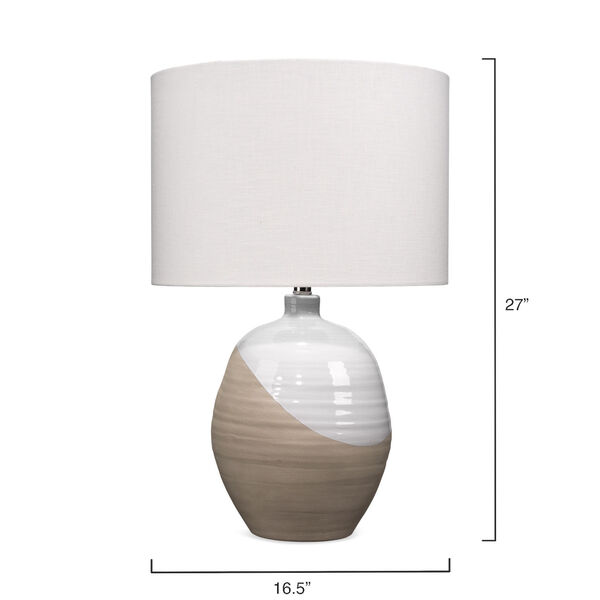 Hillside White Natural Ceramic One-Light Table Lamp, image 3
