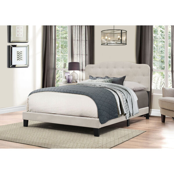 Nicole Queen Bed in One - Fog Fabric, image 1