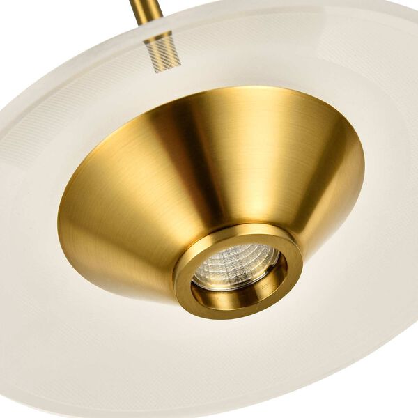 Ferrara Antique Brass Adjustable Integrated LED Pendant, image 5