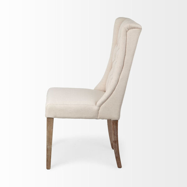 Mackenzie I Cream and Ash Solid Wood Parson Dining Chair, image 4