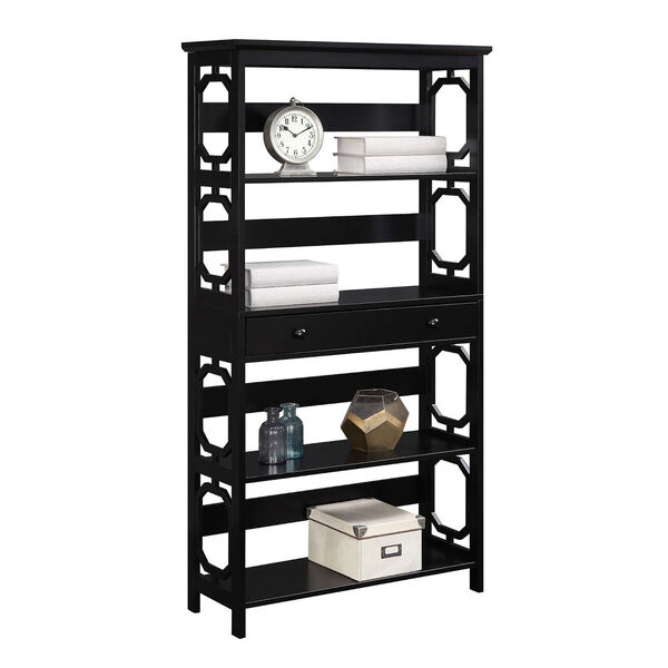 Omega 5 Tier Bookcase with Drawer, image 3