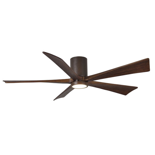 Irene Textured Bronze 60-Inch Ceiling Fan with Five Walnut Tone Blades, image 1
