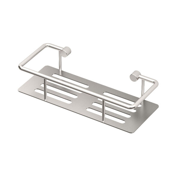 Satin Nickel 10-Inch Elegant Shower Shelf, image 1
