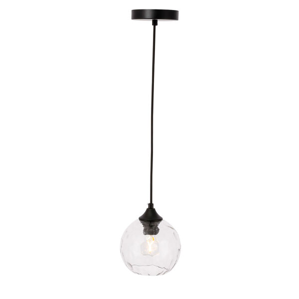 Cashel Black Six-Inch One-Light Mini Pendant with Clear Glass, image 4