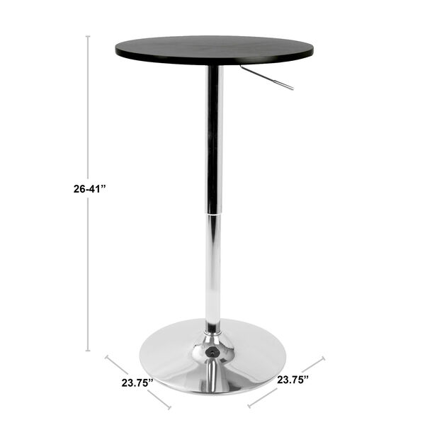 Clear Acrylic Adjustable Bar Table w/ Clear Top, image 2