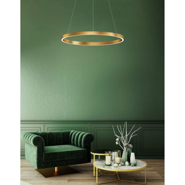 Groove Gold 24-Inch LED Pendant, image 4