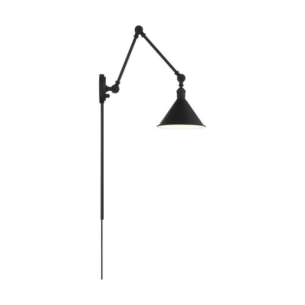 Delancey Black One-Light Adjustable Swing Arm Wall Sconce, image 4
