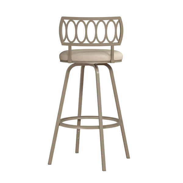 Canal Street Champagne Gold And Cream Geometric Circle Adjustable Stool With Nested Leg, image 3