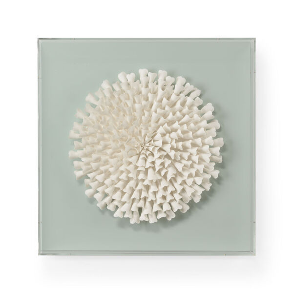 White Succulent Wall Sculpture, image 1