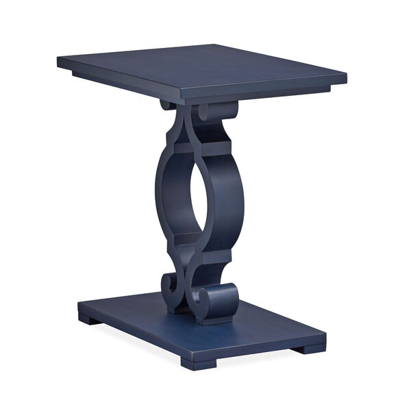 Weathered Navy Wood Chairside End Table, image 1