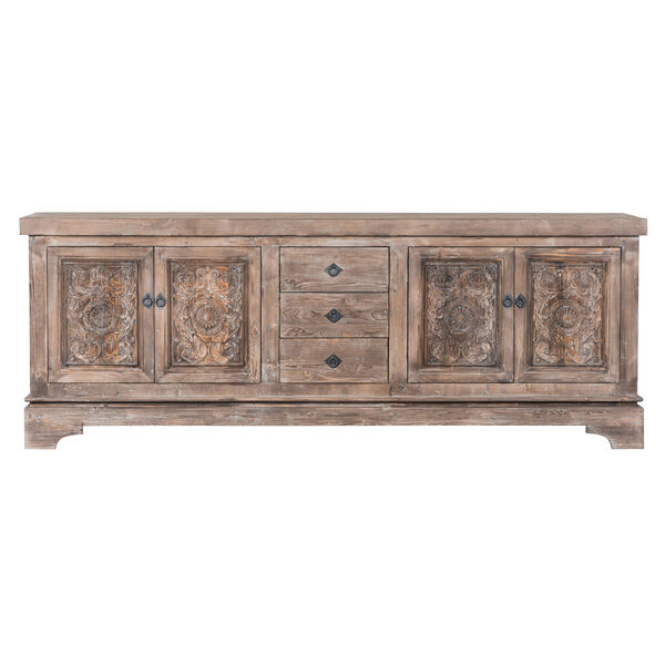 Amy Rustic Taupe Reclaimed Pine Sideboard, image 2