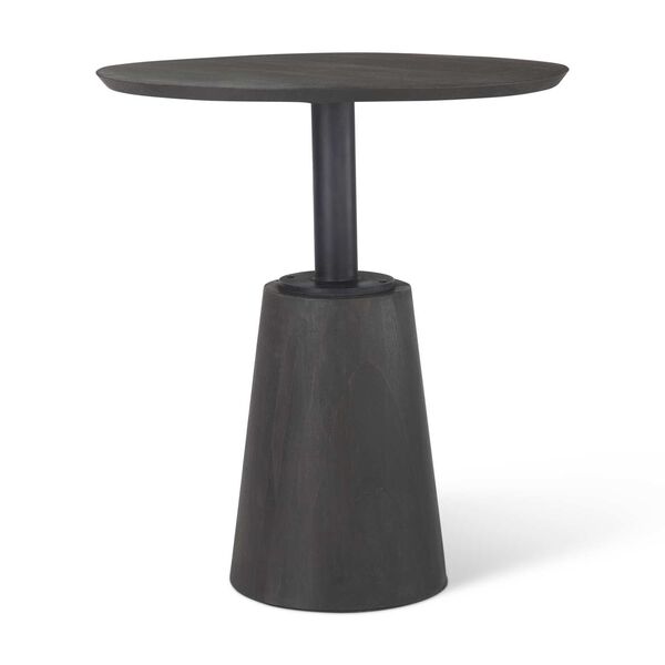 Maxwell Round Black Metal Accent Pedestal Bistro Table, image 1