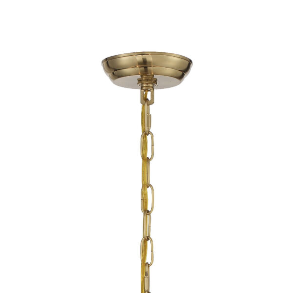 Othello Vibrant Gold 15-Inch Three-Light Swarovski Strass Crystal Chandelier, image 4