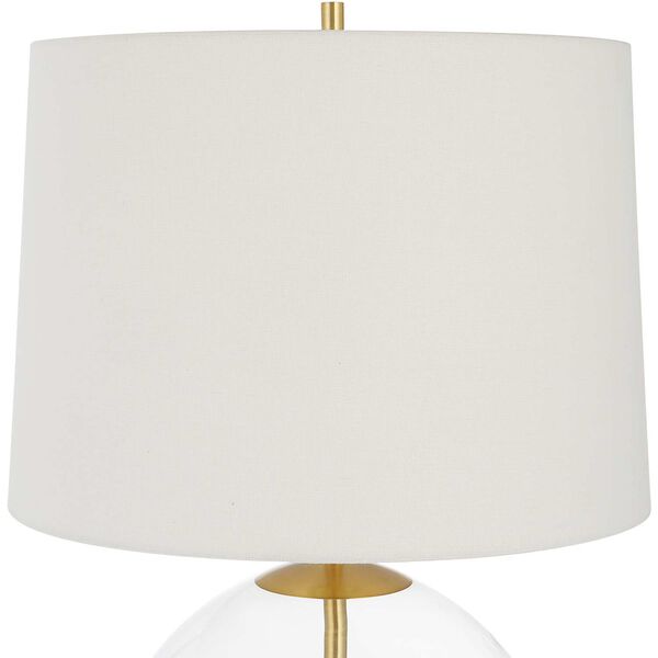 Monroe Gold and Clear Glass Sphere One-Light Table Lamp, image 6