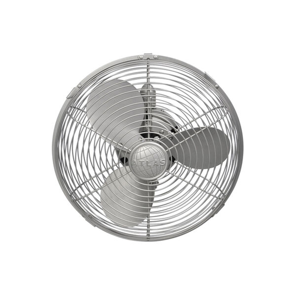Kaye Brushed Nickel 13-Inch Oscillating Wall Fan with Metal Blades, image 1
