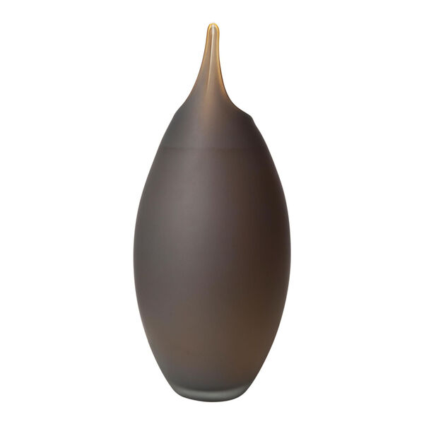 Frosted Gray and Amber Vase, image 4