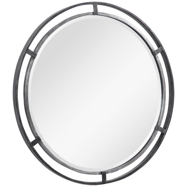 Selby Silver Framed Circular Wall Mirror, image 4