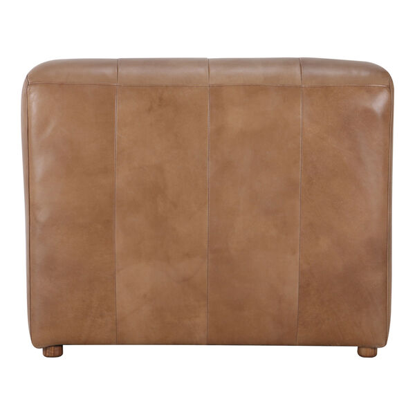 Ramsay Brown Leather Armless Chair Sofa, image 4