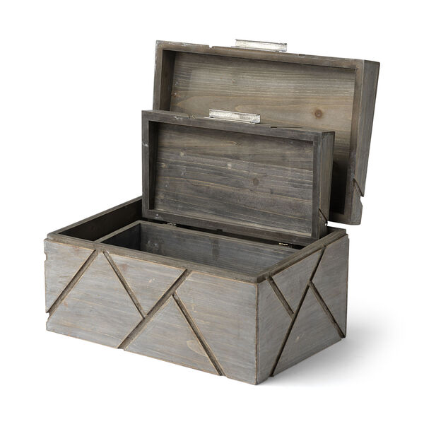 Niobe Gray Wooden Nesting Box, Set of Two, image 6