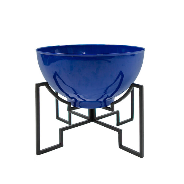 Jane I French Blue Planter with Flower Bowl, image 1
