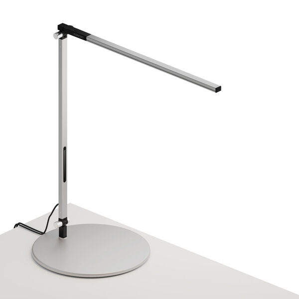 Z-Bar Silver Warm Light LED Solo Desk Lamp with Usb Base, image 1