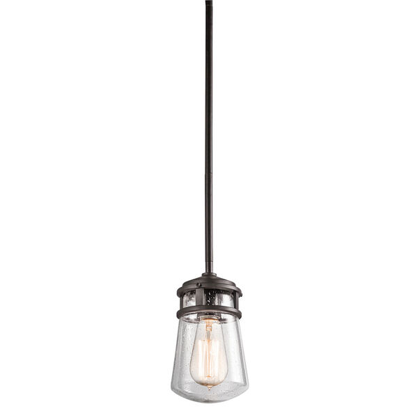 Lyndon Architectural Bronze 5-Inch One Light Outdoor Hanging Mini Pendant, image 1